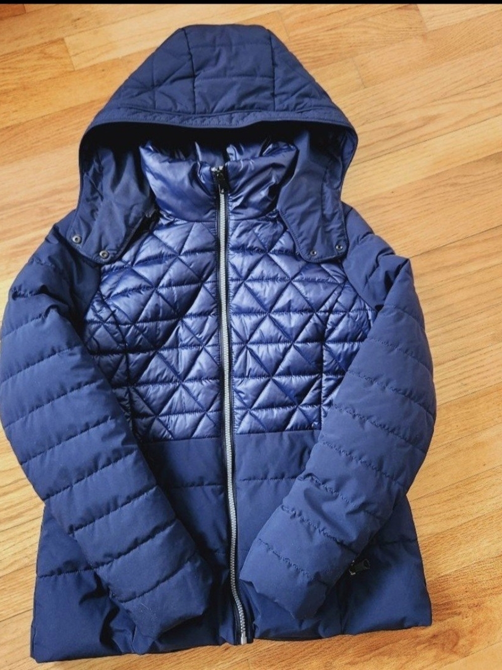 Marc New York Women's Quilted Hooded Puffer Jacket - Navy
